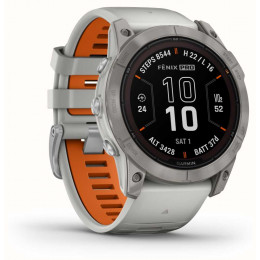 Умные часы Garmin Fenix 7X Pro Sapphire Solar Edition с оранжевым ремешком 51 мм (010-02778-15)