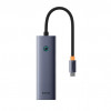 Хаб OS-Baseus Flite Series 4-Port HUB (Type-C - USB3.0*4) Серый (B0005280A813-03)