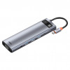 USB Хаб Baseus Metal Gleam 11in1 Multifunctional Type-C HUB (Type-C to 2xHDMI+3xUSB3.0+PD+RJ45+SD+TF+VGA+3.5mm) (CAHUB-CT0G)