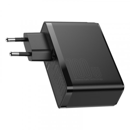 Сетевое зарядное устройство Baseus GaN2 Pro Quick Charger 2C+2U 100W EU Черное (CCGAN2P-L01)