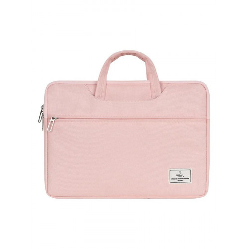 Сумка для ноутбука WiWU ViVi Laptop Handbag для Macbook 14 дюймов, водонепроницаемая - Розовый