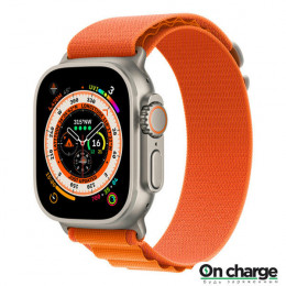 Apple Watch Ultra GPS + Cellular, 49mm, Titanium Case Cellular, титановый/оранжевый Alpine Loop