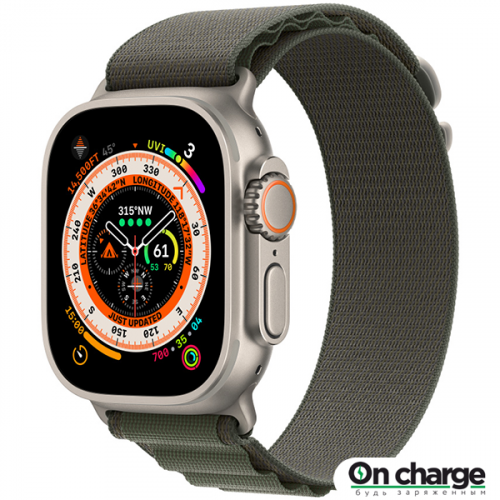 Ремешок Apple Alpine Loop для Apple Watch Ultra 49 мм Green Размер S (MQE23)