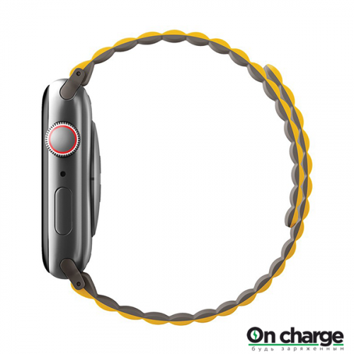 Ремешок Uniq Revix reversible Magnetic для Apple Watch 42-44-45 мм (45MM-REVMUSKAK), Mustard/Khaki