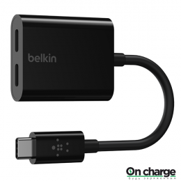 Адаптер Belkin USB Type-C для аудио и зарядки (F7U081BTBLK), черный