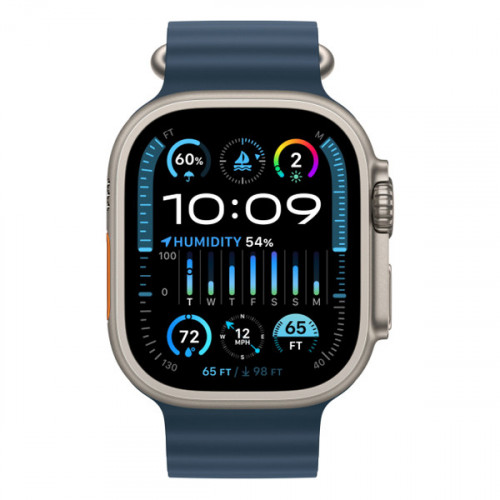 Apple Watch Ultra 2 GPS + Cellular, 49mm, корпус из титана, ремешок Ocean синего цвета