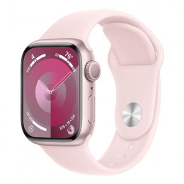 Apple Watch Series 9, 41mm, корпус из алюминия розового цвета, спортивный ремешок нежно-розового цвета