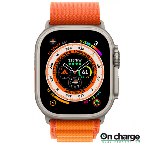 Ремешок Apple Alpine Loop для Apple Watch Ultra 49 мм Orange Размер L (MQE13ZM/A)