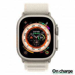 Эппл Вотч Ультра GPS + Cellular, 49mm, Titanium Case Cellular, титановый/звездный Alpine Loop