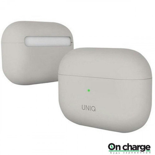 Чехол Uniq Lino Hybrid Liquid Silicon для AirPods Pro, бежевый