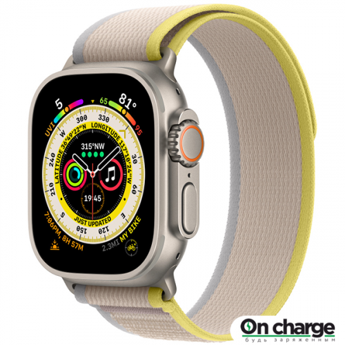 Ремешок Apple Trail Loop для Apple Watch Ultra 49 мм Yellow/Beige Размер S/M (MQEG3)